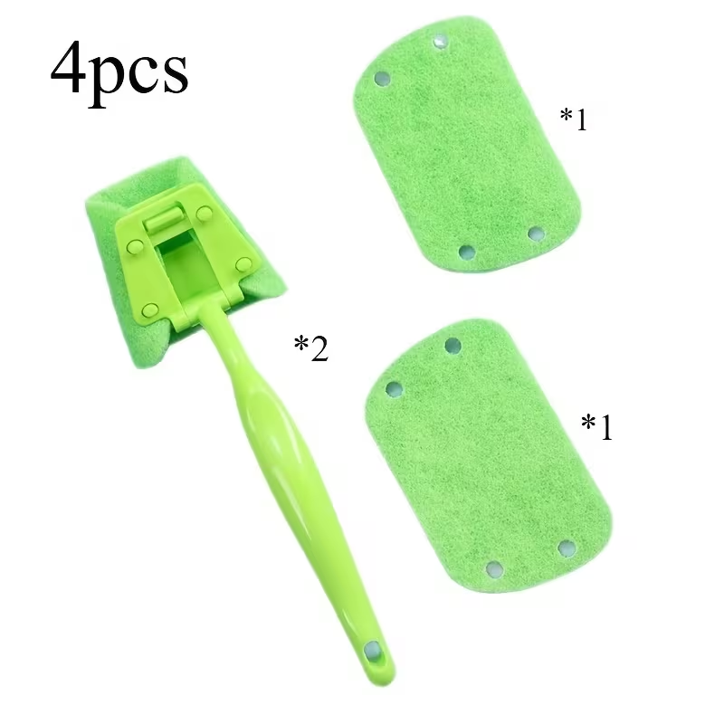 Non-Scratch Sponge Dish Brush with Ergonomic Handle | Durable Plastic Kitchen Cleaning Brush for Dishes, Plates, Bowls, Green Sink Scrub Brush