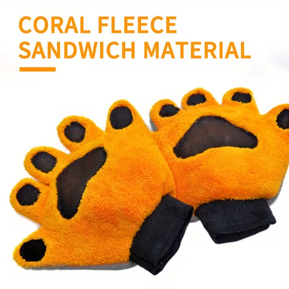Microfiber Car Washing Gloves | Five-Finger Corded Soft Thickened Double-Sided for Detail Car Care