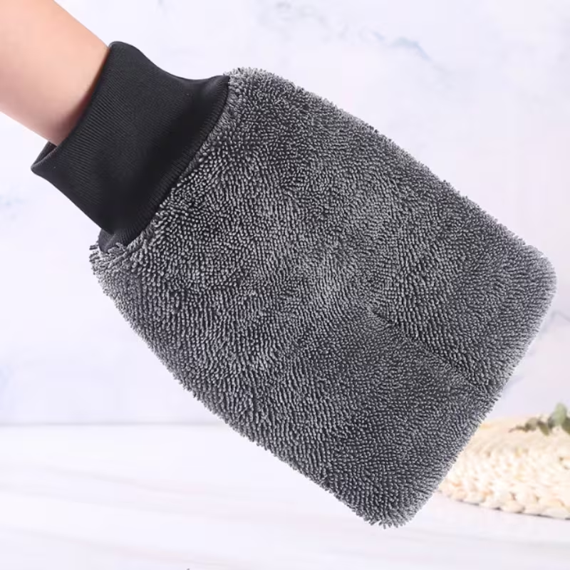 Cleaning gloves suitable for car wash glass, elastic cuffs, reusable and washable