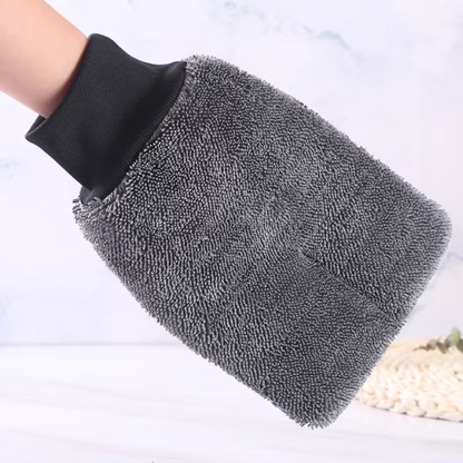 Cleaning gloves suitable for car wash glass, elastic cuffs, reusable and washable