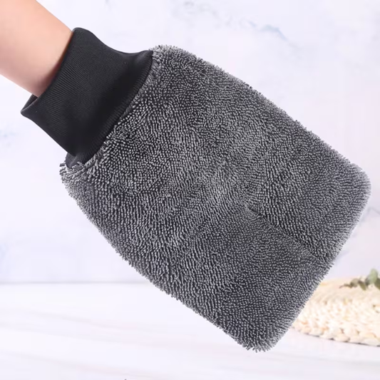 Cleaning gloves suitable for car wash glass, elastic cuffs, reusable and washable