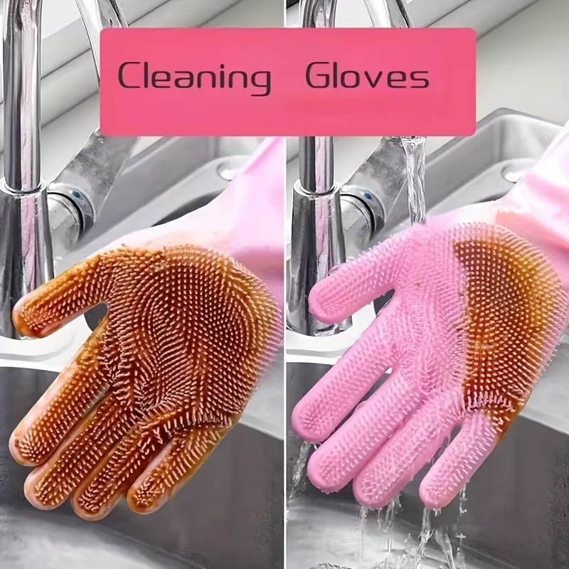 Silicone Dishwashing Gloves | Durable Kitchen Gloves for Women, Suitable for Bedroom and Kitchen Use