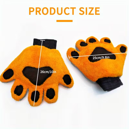 Microfiber Car Washing Gloves | Five-Finger Corded Soft Thickened Double-Sided for Detail Car Care