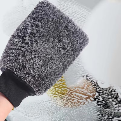 Cleaning gloves suitable for car wash glass, elastic cuffs, reusable and washable