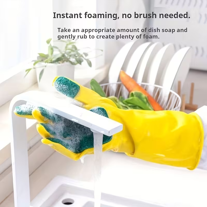 Cleaning Gloves, Dishwashing Cloths, Kitchen Sponges, Scrubbing Pads, And Household Gloves