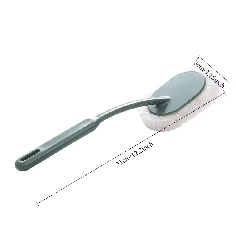 Long-handled sponge brush for household bathroom cleaning