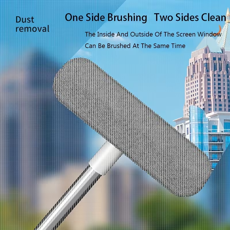1pc Multifunctional Window Screen Cleaning Brush, Household Dry And Wet Cleaning Brush, Dust Removal Brush, Mesh Screen Cleaner, Pet Hair Remover, Window Door Screen Brush, Cleaning Supplies, Cleaning Tool
