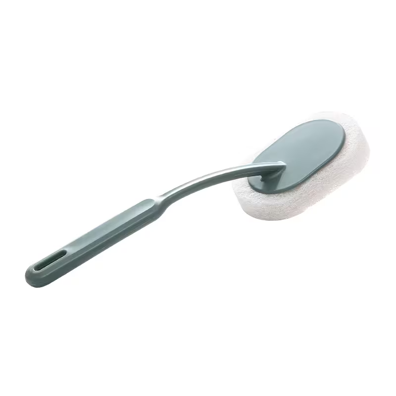 Long-handled sponge brush for household bathroom cleaning