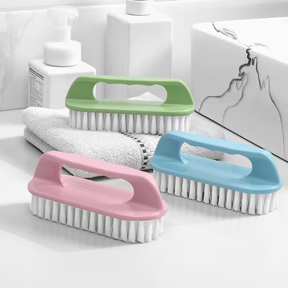 2pcs Multi-Function Household Brushes | Plastic Laundry and Washbasin Brushes, Uncharged Operation