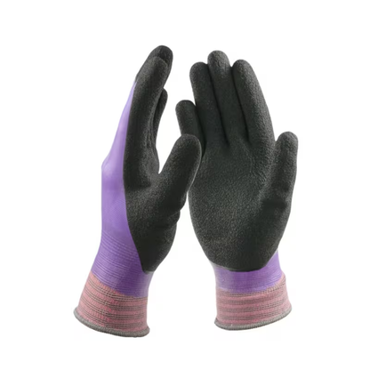 Purple Rose Gloves - Thickened Dishwashing & Cleaning Gloves for Women and Men, All-Season Use in Kitchen or Bathroom, Indoor/Outdoor Compatible with Black Accents