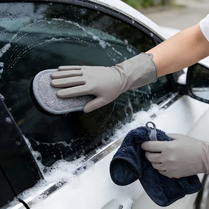 Car Cleaning Kit - Silicone Gloves, Double Sided Microfiber Sponge and Car Wash Towels, Car Deep Cleaning, Tableware, Tabletop, Bathroom, Etc., Car Cleaning, Car Repair, Car Supplies(excluding Liquids)