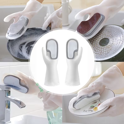 1 Pair of Dishwashing Gloves, Multi-functional Magic Scrubber, Household Dishwashing Gloves, for Kitchen Cleaning and Household Use, for Washing Clothes and Dishes