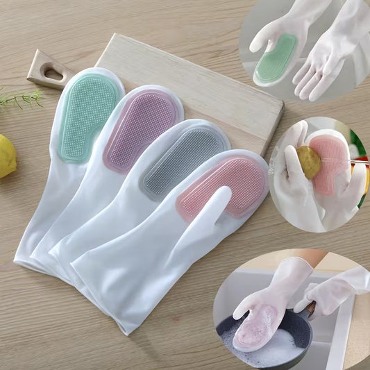 1 Pair of Dishwashing Gloves, Multi-functional Magic Scrubber, Household Dishwashing Gloves, for Kitchen Cleaning and Household Use, for Washing Clothes and Dishes