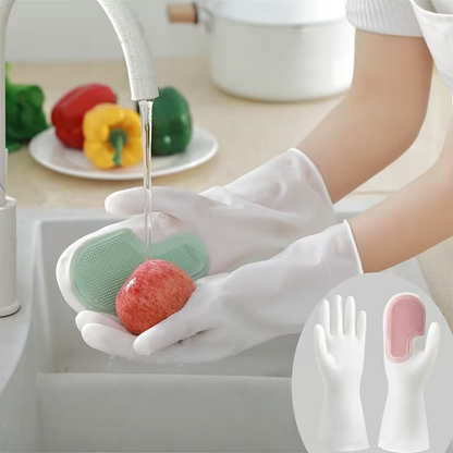 1 Pair of Dishwashing Gloves, Multi-functional Magic Scrubber, Household Dishwashing Gloves, for Kitchen Cleaning and Household Use, for Washing Clothes and Dishes