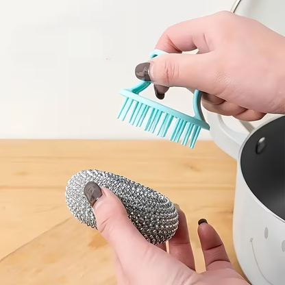 7-piece stainless steel brush set