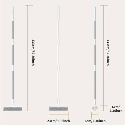 Double-sided floor cleaning brush