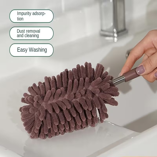 Set of 2 - Microfiber Cleaning Tool - Flexible and Adjustable Mini Car Dusting Brushes - Made of Polyester Fiber - For Household and Vehicle Interior Maintenance