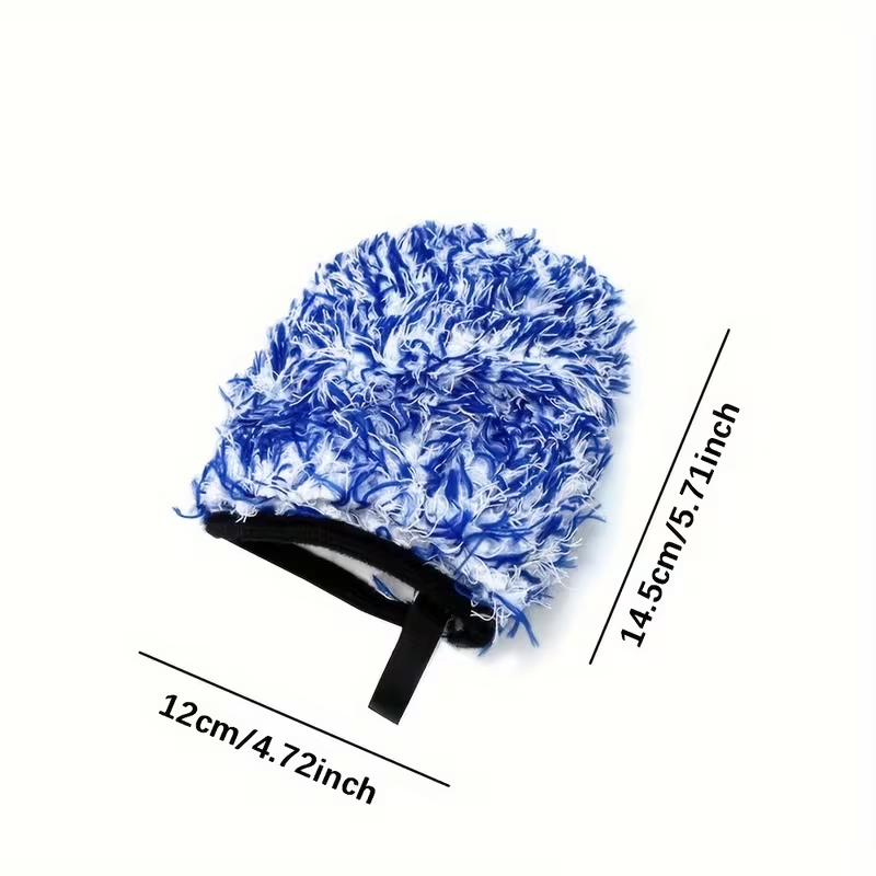 Car Wheel Brush Glove, Wheel Detail Cleaning Microfiber Coral Long Plush Chenille Car Wash Glove