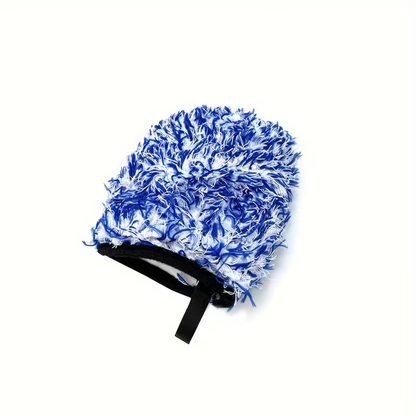 Car Wheel Brush Glove, Wheel Detail Cleaning Microfiber Coral Long Plush Chenille Car Wash Glove