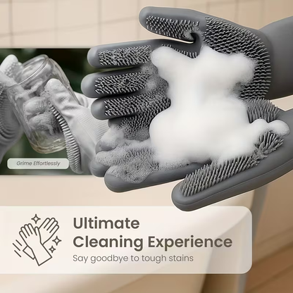 Car Cleaning Kit - Silicone Gloves, Double Sided Microfiber Sponge and Car Wash Towels, Car Deep Cleaning, Tableware, Tabletop, Bathroom, Etc., Car Cleaning, Car Repair, Car Supplies(excluding Liquids)