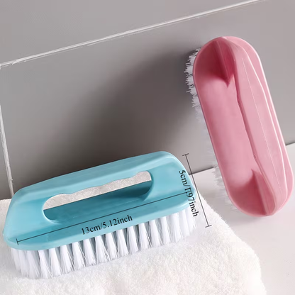 2pcs Multi-Function Household Brushes | Plastic Laundry and Washbasin Brushes, Uncharged Operation