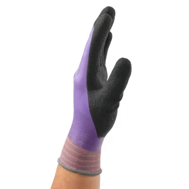 Purple Rose Gloves - Thickened Dishwashing & Cleaning Gloves for Women and Men, All-Season Use in Kitchen or Bathroom, Indoor/Outdoor Compatible with Black Accents
