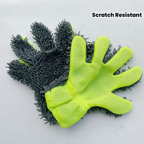 2pcs Heavy-Duty Large Thickened Car Wash Gloves Compatible for Auto Detailing, Scratch-Resistant Microfiber with -Tear, Cleaning Gloves Suitable for Household, Car, Motorcycle,, RV,, Floors, - Machine Washable