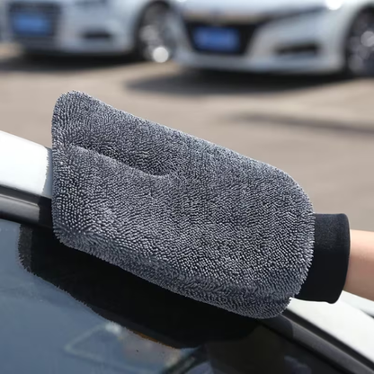 Cleaning gloves suitable for car wash glass, elastic cuffs, reusable and washable