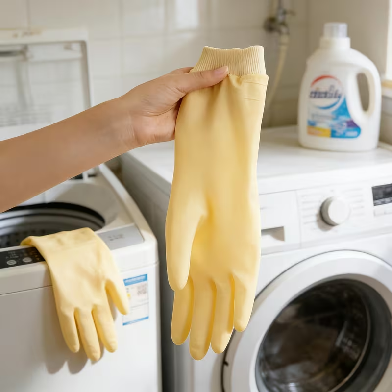 Thick Dishwashing Cleaning Gloves | PVC Material, Warm, Waterproof, Reusable, Suitable for Home, Kitchen, Bathroom, and Outdoor Use