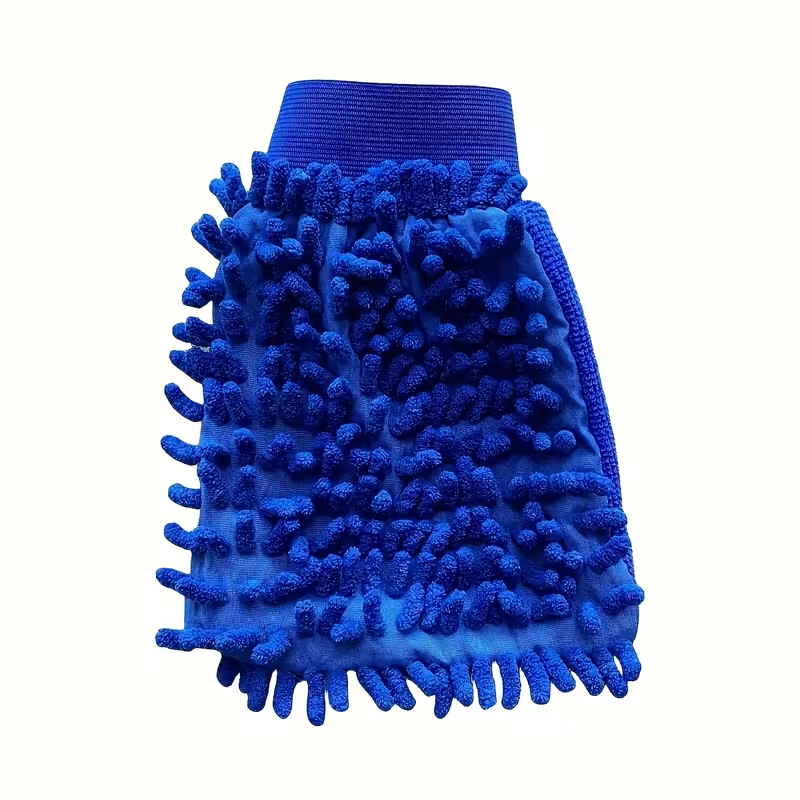 A Pair of Versatile Chenille Cleaning Gloves That Are Absorbent And Dust-Resistant, Featuring Plush on Both Sides, Ideal for Washing Cars, Cleaning Glass, And Household Chores