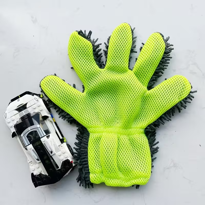2pcs Heavy-Duty Large Thickened Car Wash Gloves Compatible for Auto Detailing, Scratch-Resistant Microfiber with -Tear, Cleaning Gloves Suitable for Household, Car, Motorcycle,, RV,, Floors, - Machine Washable