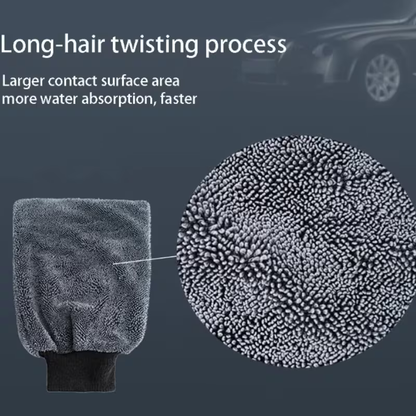Cleaning gloves suitable for car wash glass, elastic cuffs, reusable and washable