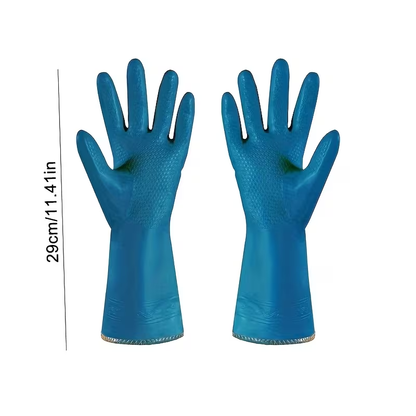 Warm-Lined Kitchen Gloves for Dishwashing - 2 Pairs Household Laundry Gloves for Autumn and Winter