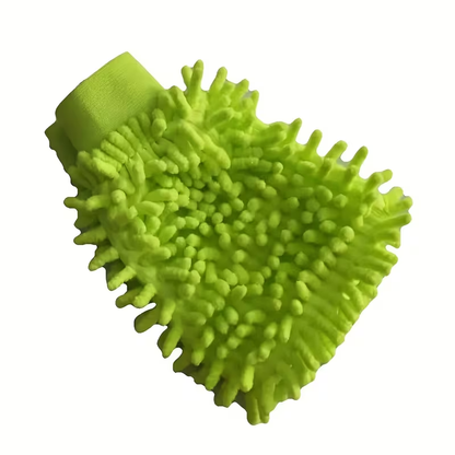 A Pair of Versatile Chenille Cleaning Gloves That Are Absorbent And Dust-Resistant, Featuring Plush on Both Sides, Ideal for Washing Cars, Cleaning Glass, And Household Chores
