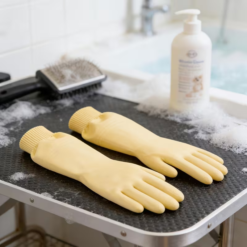Thick Dishwashing Cleaning Gloves | PVC Material, Warm, Waterproof, Reusable, Suitable for Home, Kitchen, Bathroom, and Outdoor Use