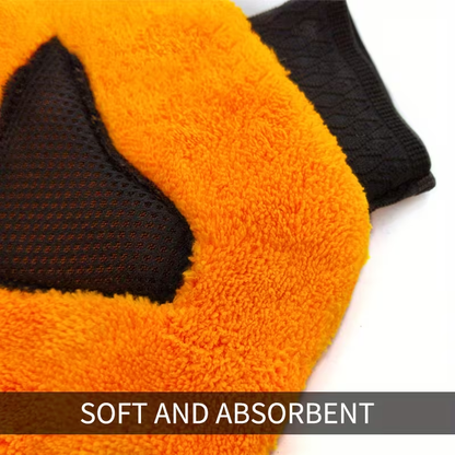 Microfiber Car Washing Gloves | Five-Finger Corded Soft Thickened Double-Sided for Detail Car Care