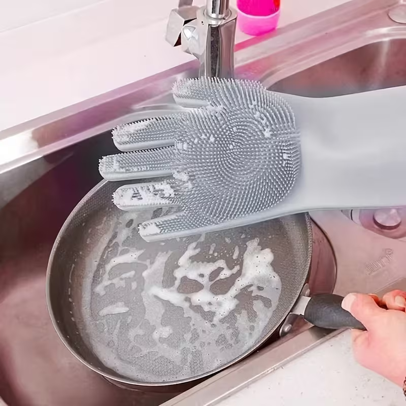 Silicone Dishwashing Gloves | Durable Kitchen Gloves for Women, Suitable for Bedroom and Kitchen Use