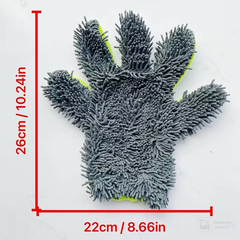 2pcs Heavy-Duty Large Thickened Car Wash Gloves Compatible for Auto Detailing, Scratch-Resistant Microfiber with -Tear, Cleaning Gloves Suitable for Household, Car, Motorcycle,, RV,, Floors, - Machine Washable